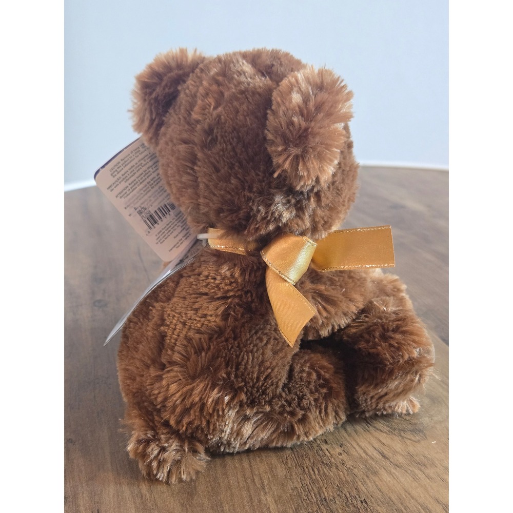 Russ Berrie Shining Stars Brown Bear Plush Stuffed Animal NWT Secret Code 8 Inch - Picture 3 of 4